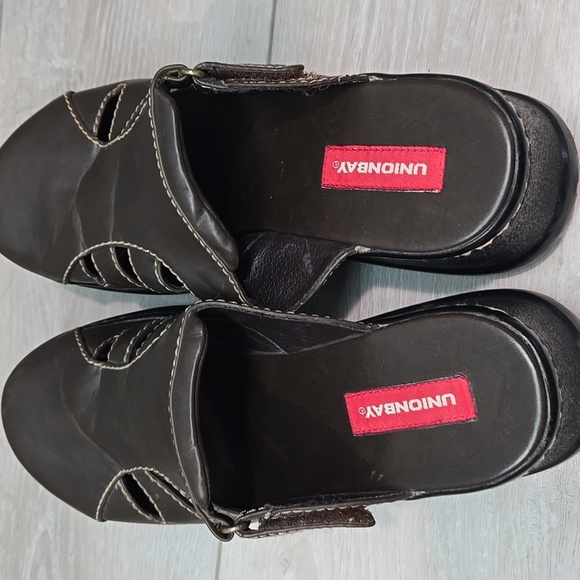 Vintage Unionbay Women Trivia Mary Jane Tracktor Chuncky Slip-On Clogs Shoes 9M - Picture 5 of 12